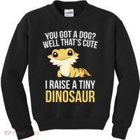 Bearded Dragon Pet I Raise A Tiny Dinosaur Bearded Dragon Kids Sweatshirt thumb 0