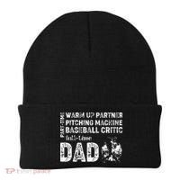 Baseball Dad Part Time Warm Up Partner Full Time Dad Beanie thumb 0