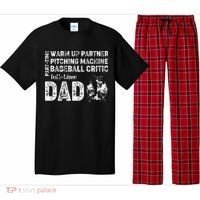 Baseball Dad Part Time Warm Up Partner Full Time Dad Pajama Set thumb 0