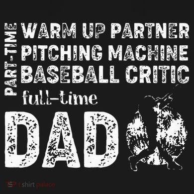 Baseball Dad Part Time Warm Up Partner Full Time Dad Tall Hoodie