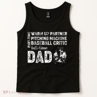 Baseball Dad Part Time Warm Up Partner Full Time Dad Tank Top thumb 2
