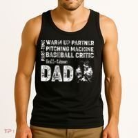 Baseball Dad Part Time Warm Up Partner Full Time Dad Tank Top thumb 3