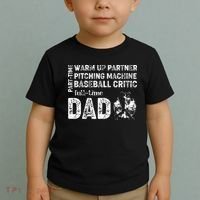 Baseball Dad Part Time Warm Up Partner Full Time Dad Toddler T-Shirt thumb 2