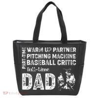 Baseball Dad Part Time Warm Up Partner Full Time Dad Tote Bag thumb 0