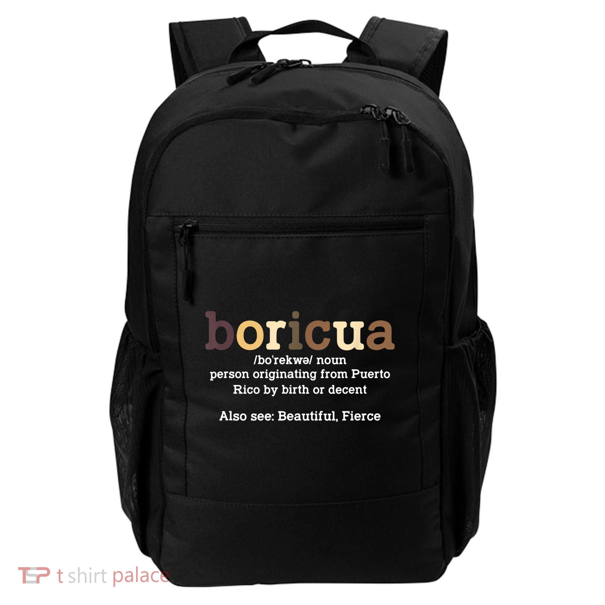 Boricua Definition Proud Puerto Rico Puerto Rican Pride Backpack
