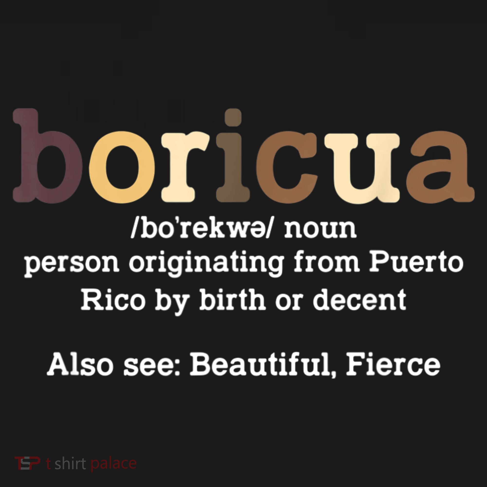 Boricua Definition Proud Puerto Rico Puerto Rican Pride Women's Hoodie
