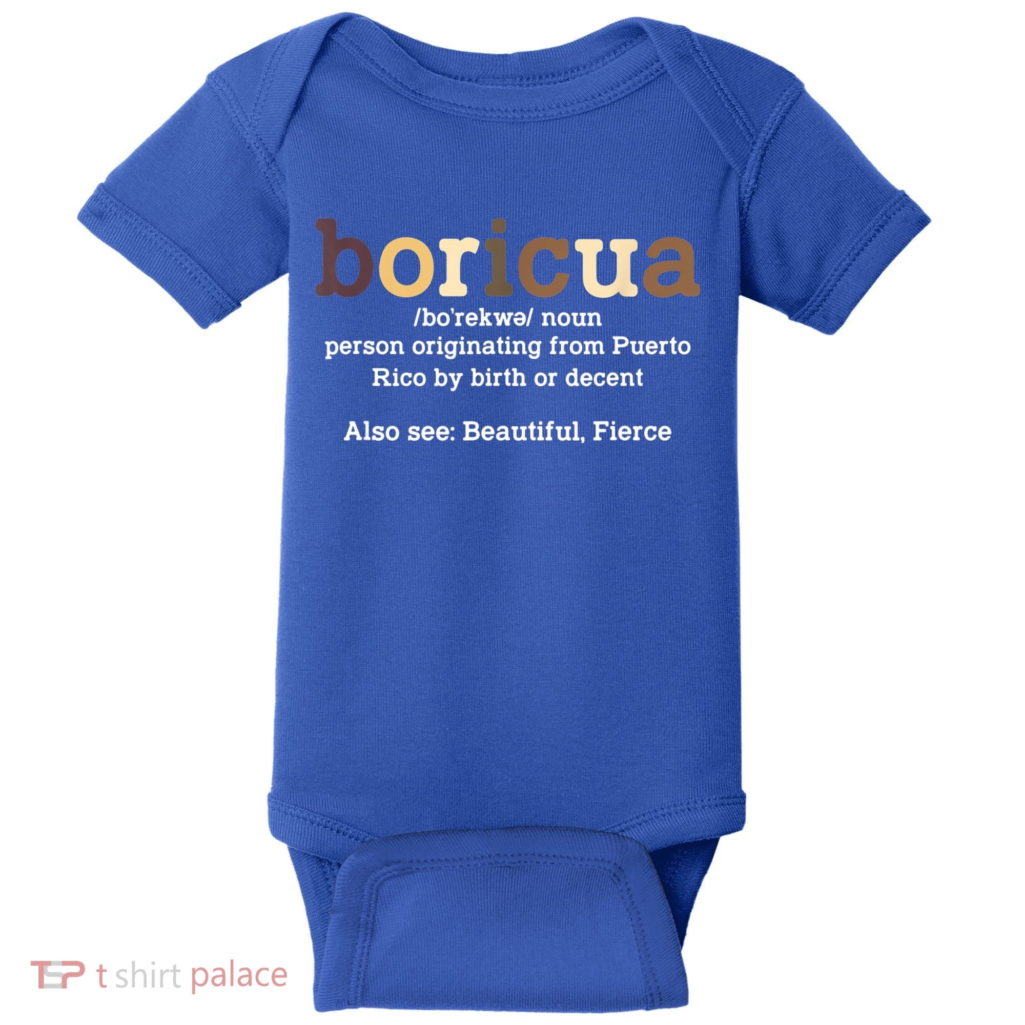 Boricua Definition Proud Puerto Rico Puerto Rican Pride Baby Bodysuit