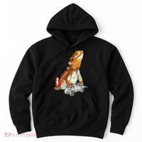Bearded Dragon Playing Video Games Reptiles lizard Gamers Hoodie thumb 0
