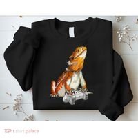 Bearded Dragon Playing Video Games Reptiles lizard Gamers Sweatshirt thumb 2
