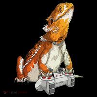 Bearded Dragon Playing Video Games Reptiles lizard Gamers T-Shirt thumb 7