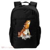 Bearded Dragon Playing Video Games Reptiles lizard Gamers Backpack thumb 0