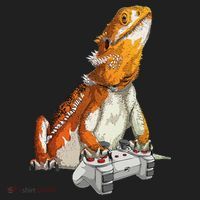 Bearded Dragon Playing Video Games Reptiles lizard Gamers Beanie thumb 2