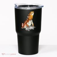 Bearded Dragon Playing Video Games Reptiles lizard Gamers Tumbler thumb 0