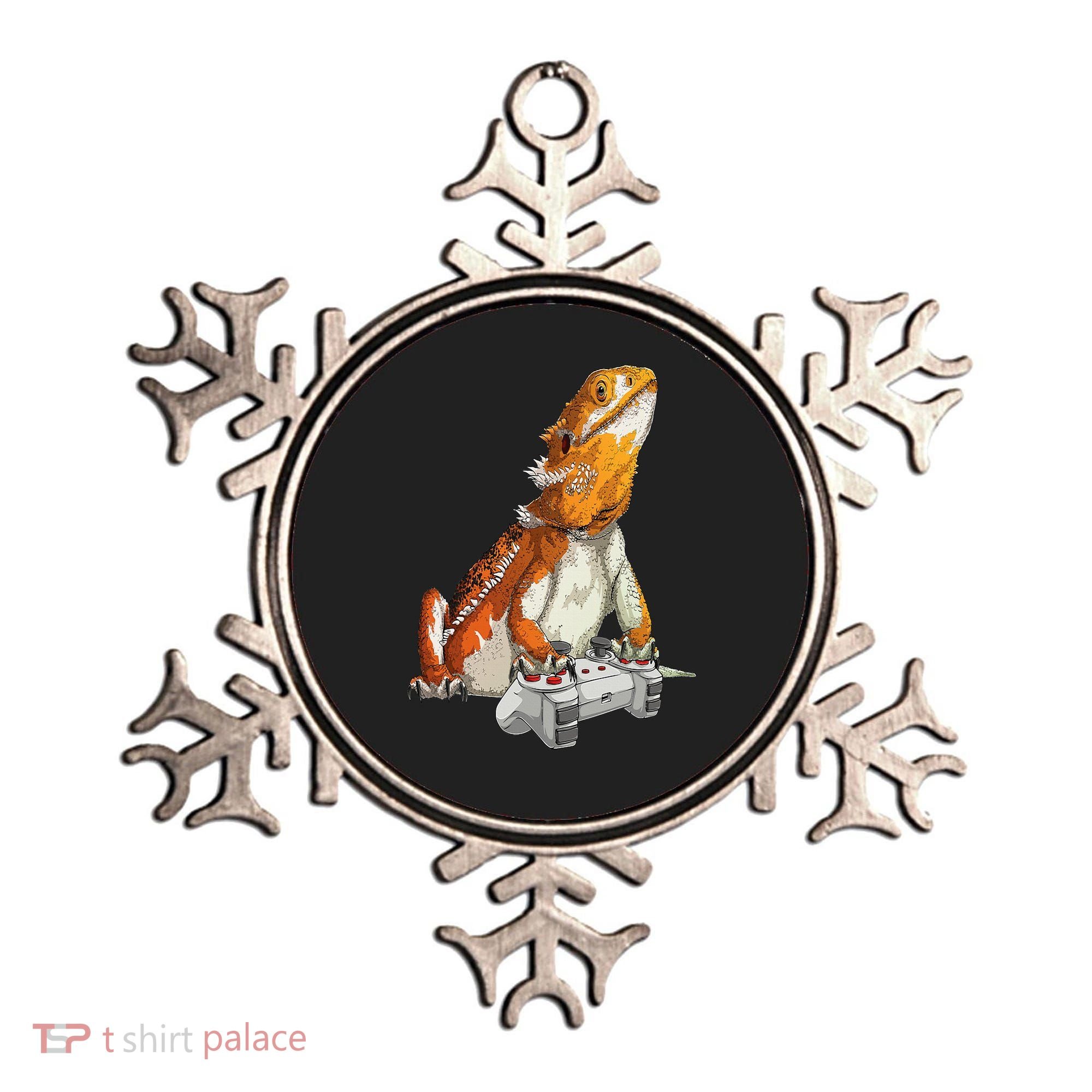 Bearded Dragon Playing Video Games Reptiles lizard Gamers Ornament
