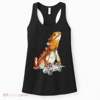 Bearded Dragon Playing Video Games Reptiles lizard Gamers Women's Tank Top thumb 0
