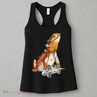 Bearded Dragon Playing Video Games Reptiles lizard Gamers Women's Tank Top thumb 3