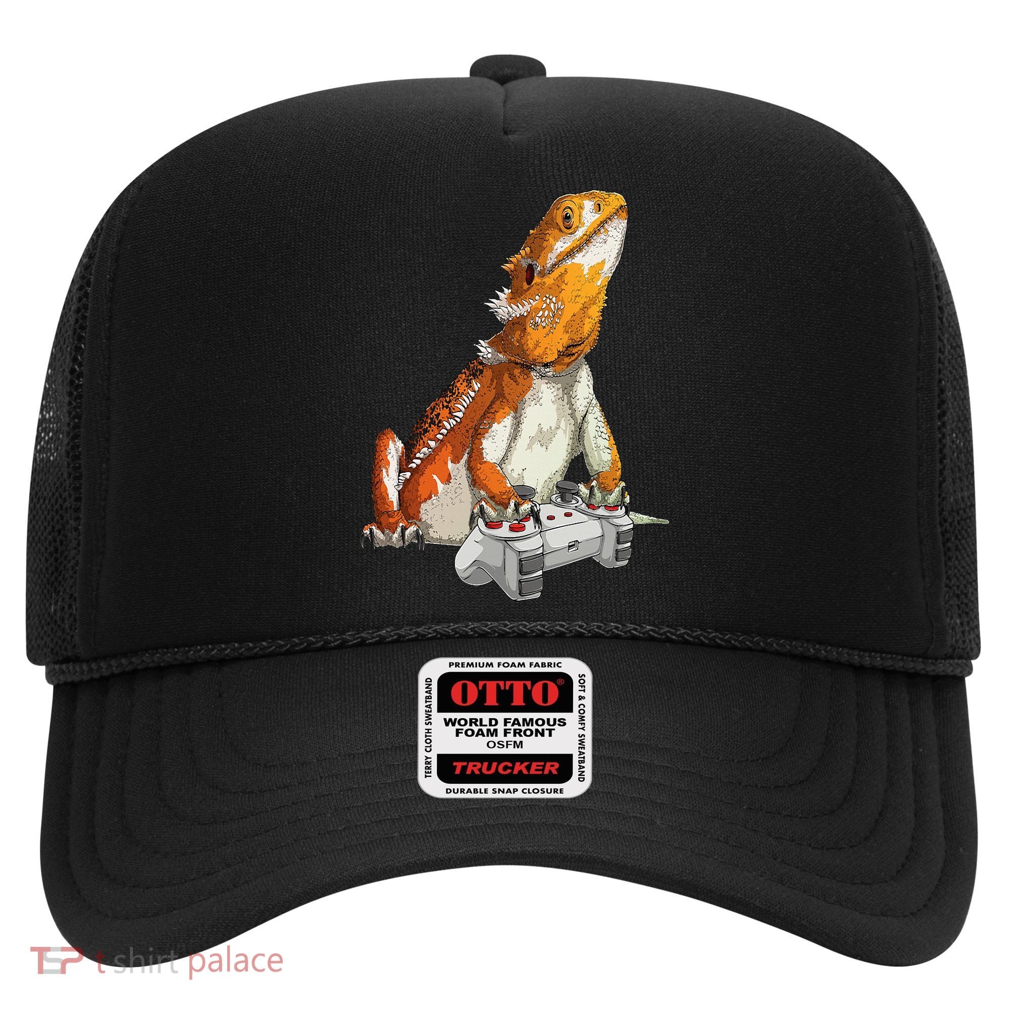 Bearded Dragon Playing Video Games Reptiles lizard Gamers Hat
