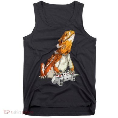 Bearded Dragon Playing Video Games Reptiles lizard Gamers Tank Top