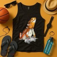 Bearded Dragon Playing Video Games Reptiles lizard Gamers Tank Top thumb 4