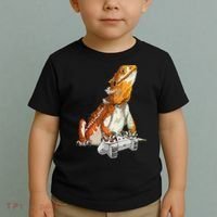 Bearded Dragon Playing Video Games Reptiles lizard Gamers Toddler T-Shirt thumb 2