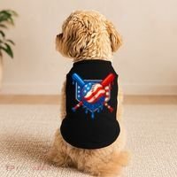 Baseball Drip Patriotic American Flag USA Doggie Tank thumb 2