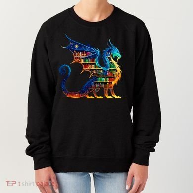 Book Dragon Reading Book Lover Women's Sweatshirt