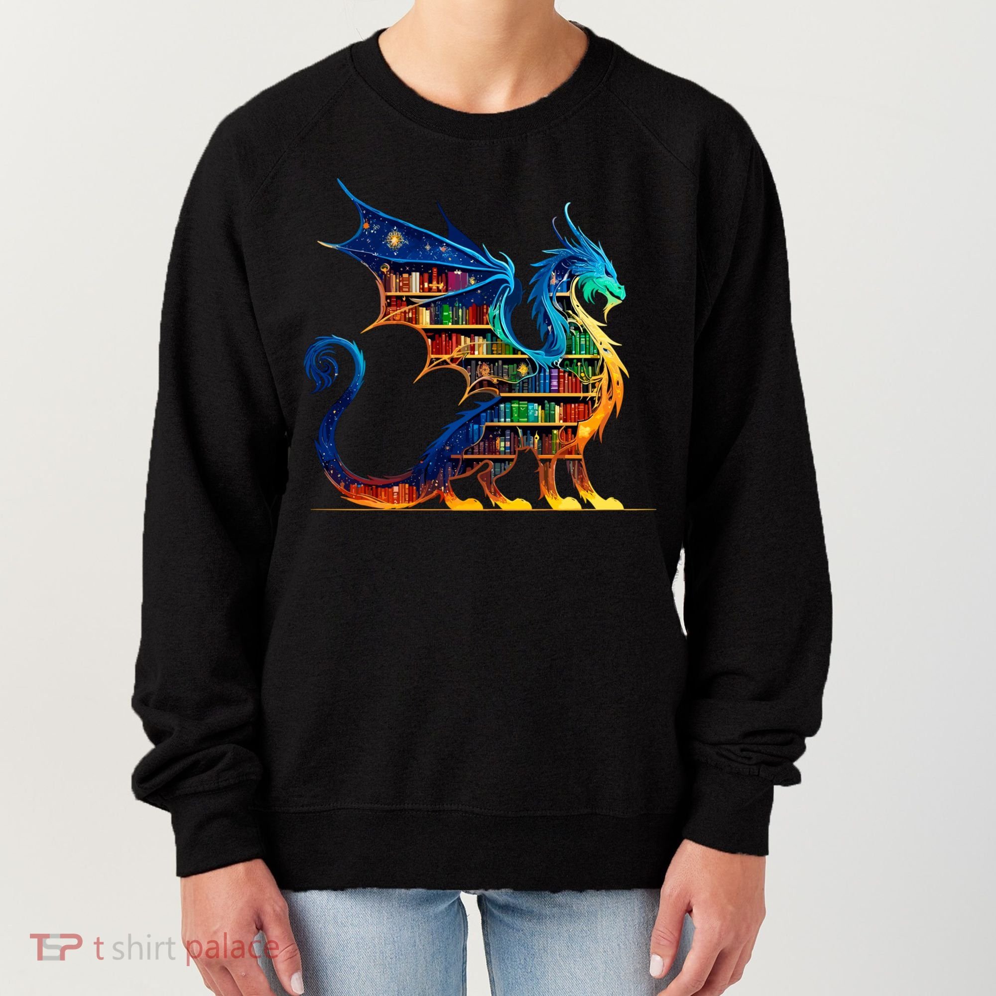Book Dragon Reading Book Lover Women's Sweatshirt