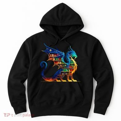 Book Dragon Reading Book Lover Hoodie