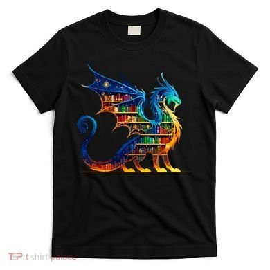 Book Dragon Reading Book Lover T-Shirt