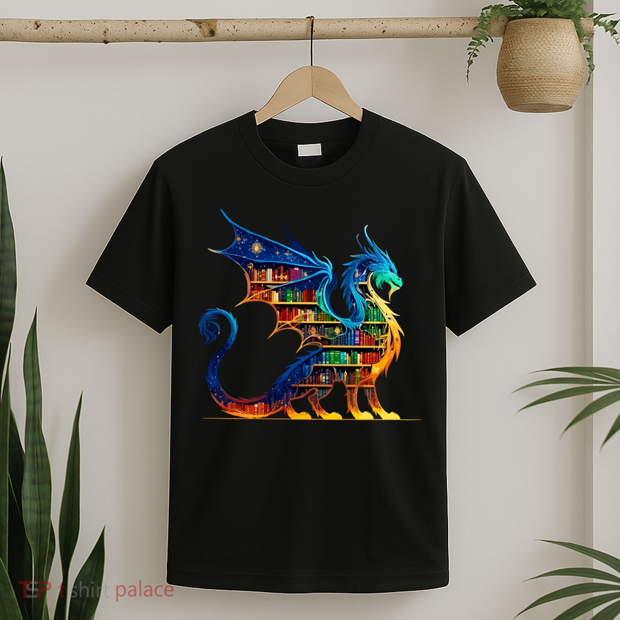Book Dragon Reading Book Lover T-Shirt