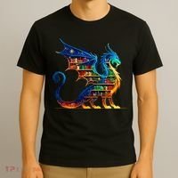 Book Dragon Reading Book Lover T-Shirt thumb 3