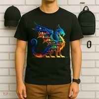 Book Dragon Reading Book Lover T-Shirt thumb 6