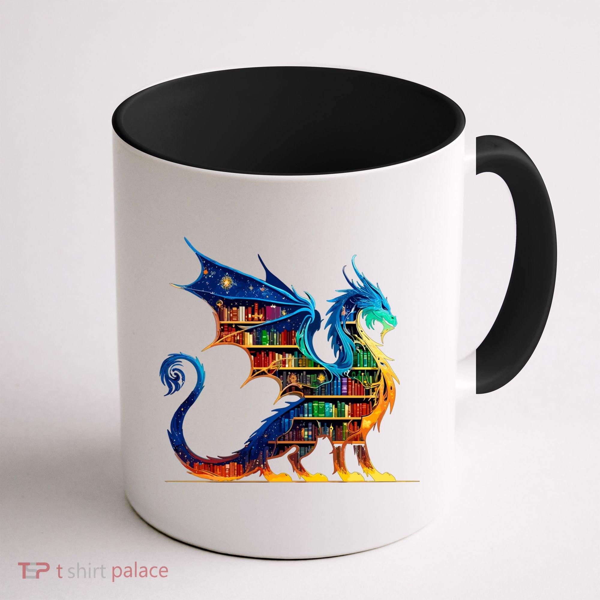 Book Dragon Reading Book Lover Coffee Mug