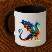 Book Dragon Reading Book Lover Coffee Mug thumb 2