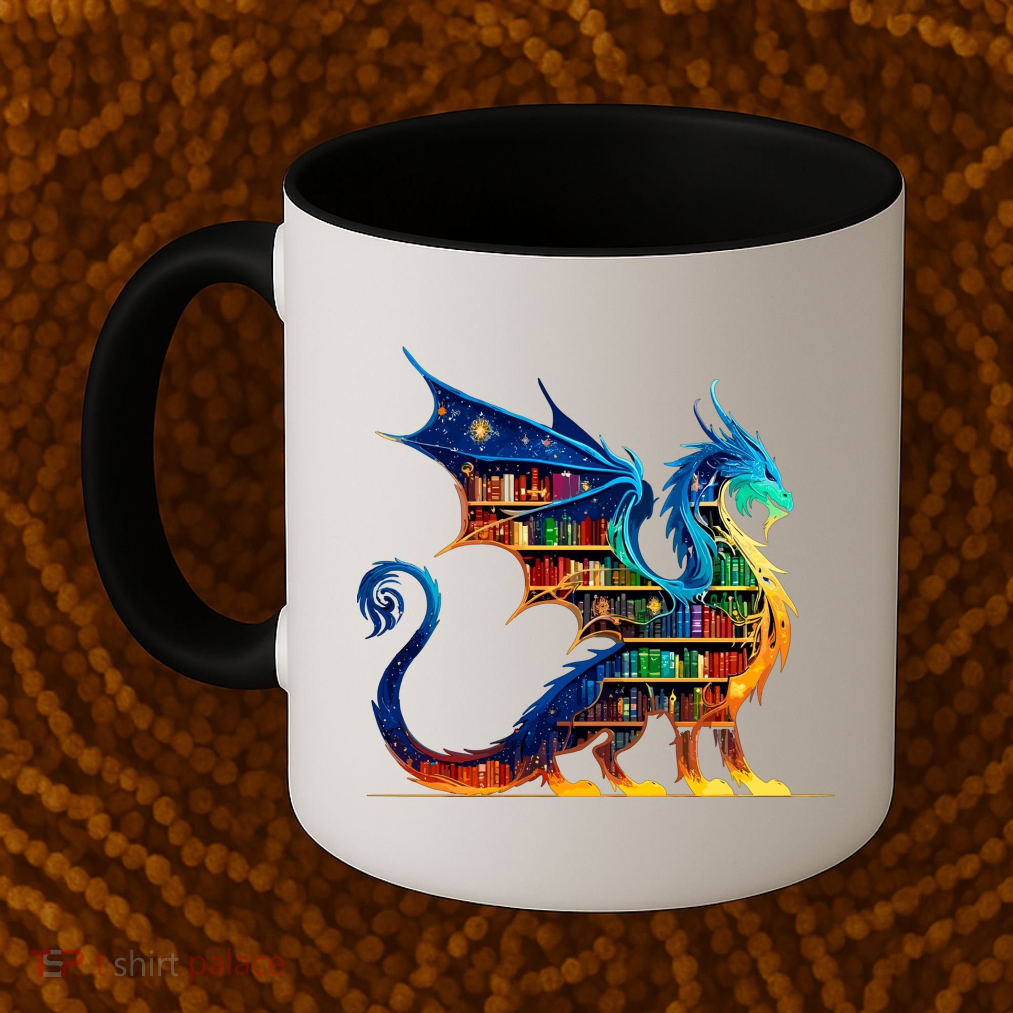 Book Dragon Reading Book Lover Coffee Mug