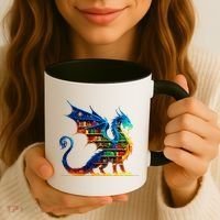 Book Dragon Reading Book Lover Coffee Mug thumb 3
