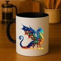 Book Dragon Reading Book Lover Coffee Mug thumb 4