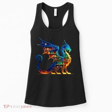 Book Dragon Reading Book Lover Women's Tank Top