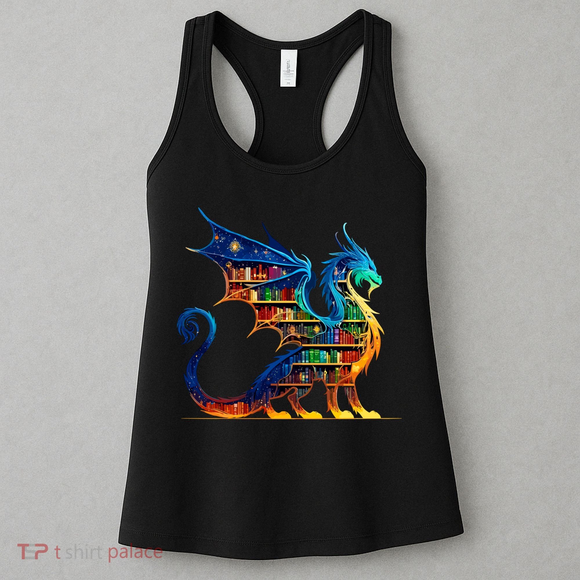 Book Dragon Reading Book Lover Women's Tank Top