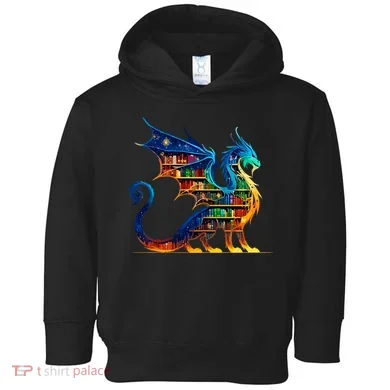 Book Dragon Reading Book Lover Toddler Hoodie