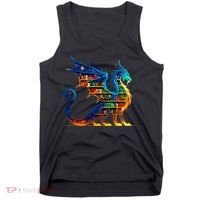 Book Dragon Reading Book Lover Tank Top thumb 0