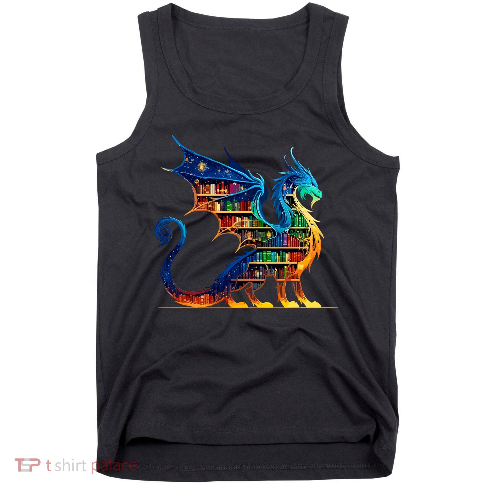 Book Dragon Reading Book Lover Tank Top