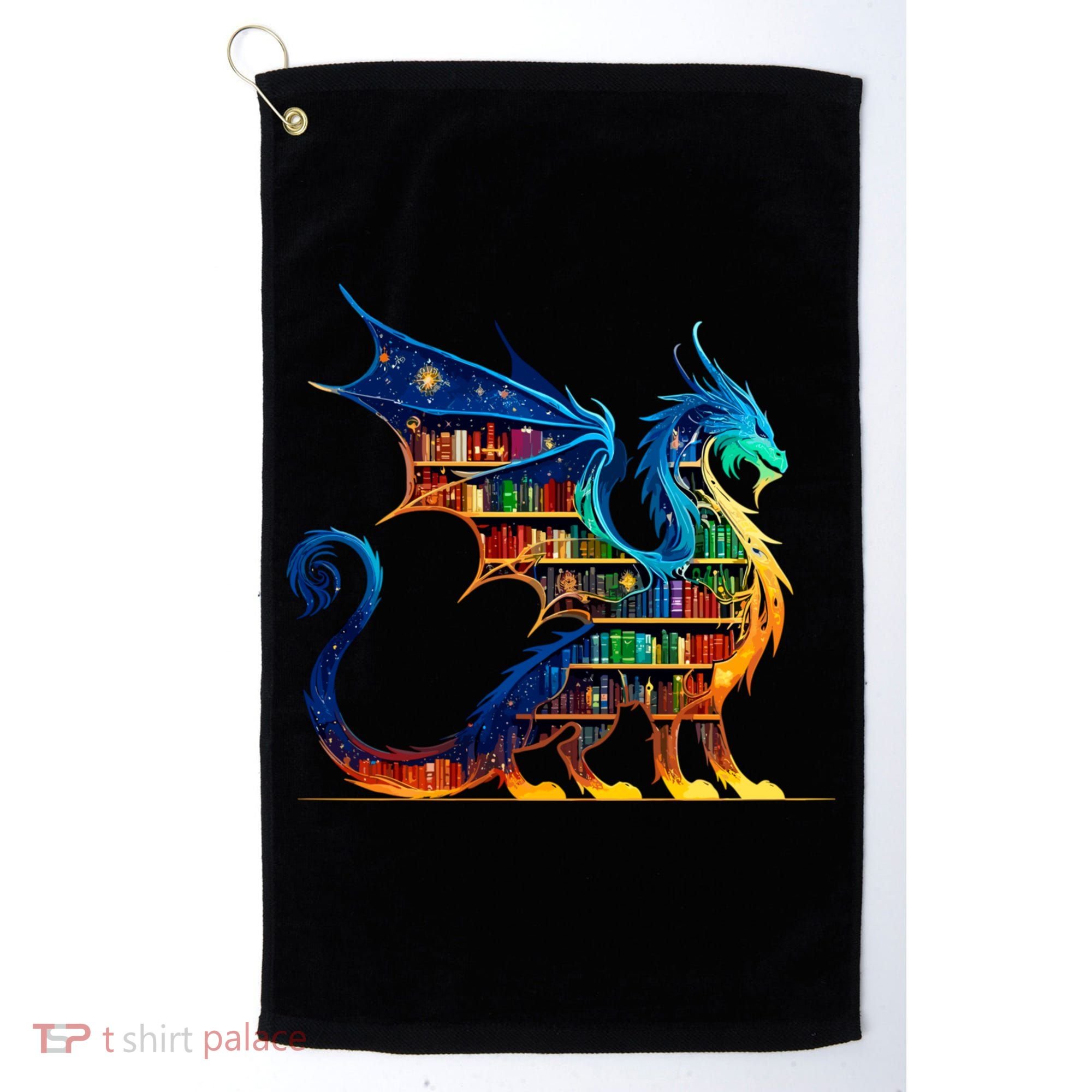 Book Dragon Reading Book Lover Golf Towel