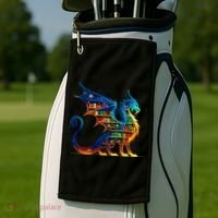 Book Dragon Reading Book Lover Golf Towel thumb 2