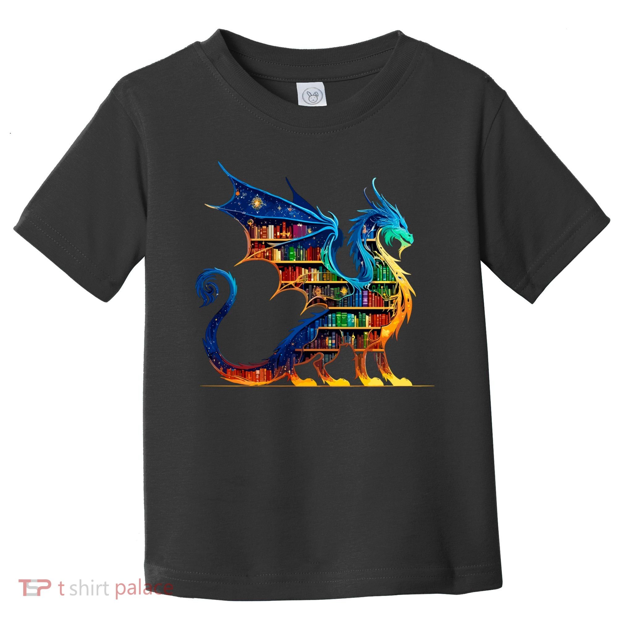 Book Dragon Reading Book Lover Toddler T-Shirt