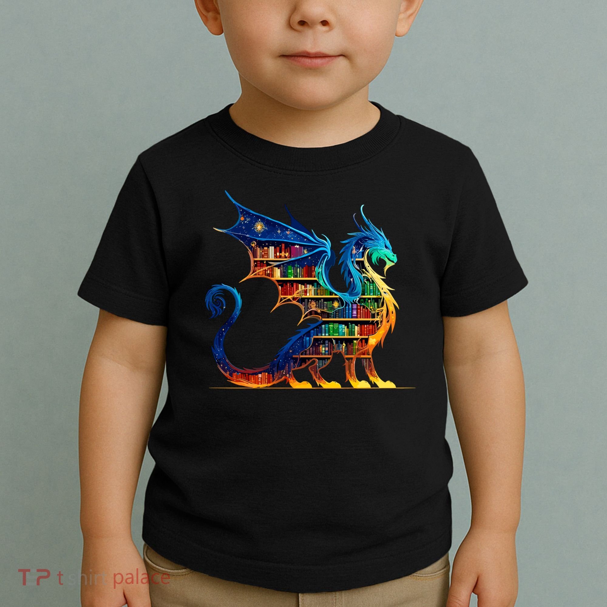 Book Dragon Reading Book Lover Toddler T-Shirt