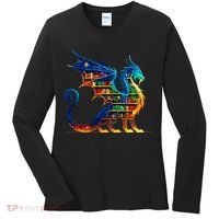 Book Dragon Reading Book Lover Women's Long Sleeve Shirt thumb 0