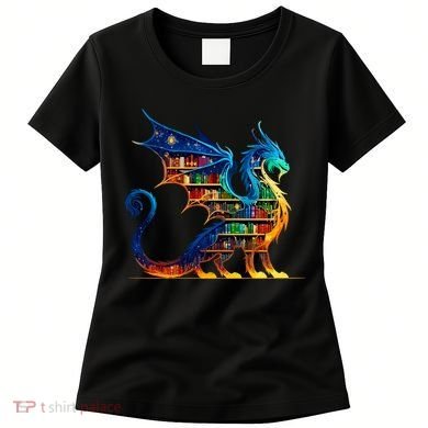 Book Dragon Reading Book Lover Women's T-Shirt