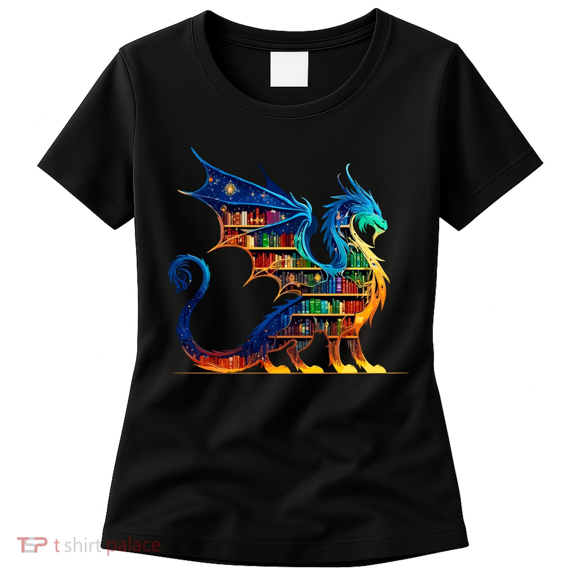 Book Dragon Reading Book Lover Women's T-Shirt