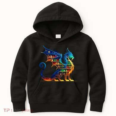 Book Dragon Reading Book Lover Kids Hoodie